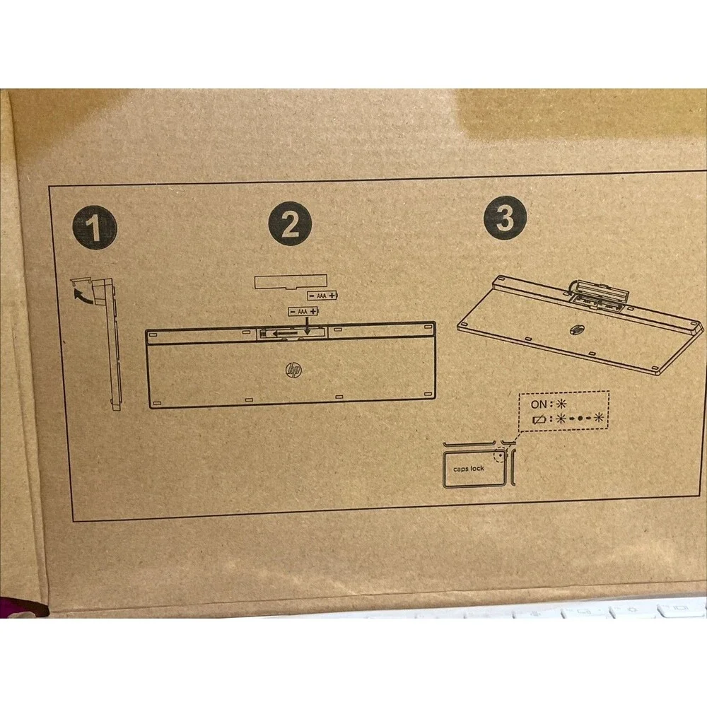 wireless keyboard and mouse combo #HSA P001D White Open Box